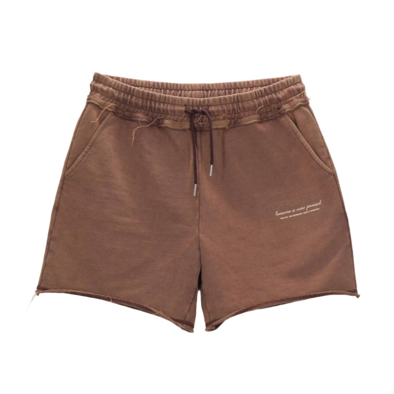Yesterday is Dead Men's Made With Care Core Shorts in rust - men's shorts