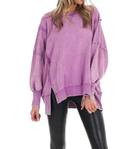 Zenana - Lovely Life Acid Wash Sweatshirt