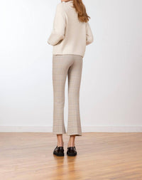 Avenue Montaigne Leo Flare Cut Pants in plaidure - women's pants - view 4