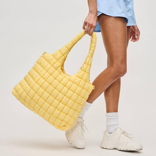 Sol And Selene - Women's Quilted Puffer Nylon Hobo Bag