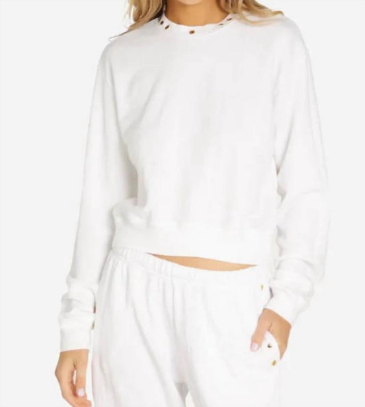 Michael Lauren - EXON CROP CREW NECK WITH NECK TRIM