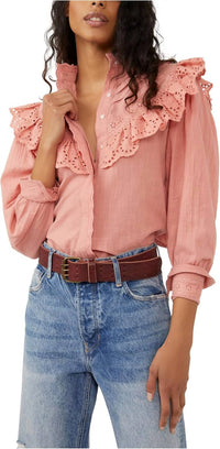 Free People - Hit The Road Button-down Blouse