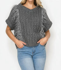 Joh - Sonya Knitted Sweater With Feathers