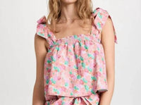Something Navy - Floral Tie Shoulder Top