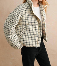 Miou Muse - Tweed Puff Jacket