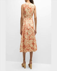 ALEXIS Vermeer Dress in orange brush - women's dress - detail view