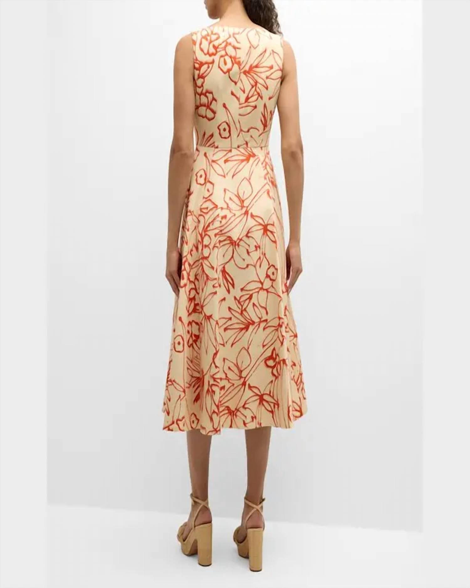 ALEXIS Vermeer Dress in orange brush - women's dress - detail view