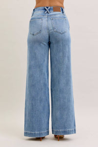 Judy Blue - Double Button Wide Denim Jeans