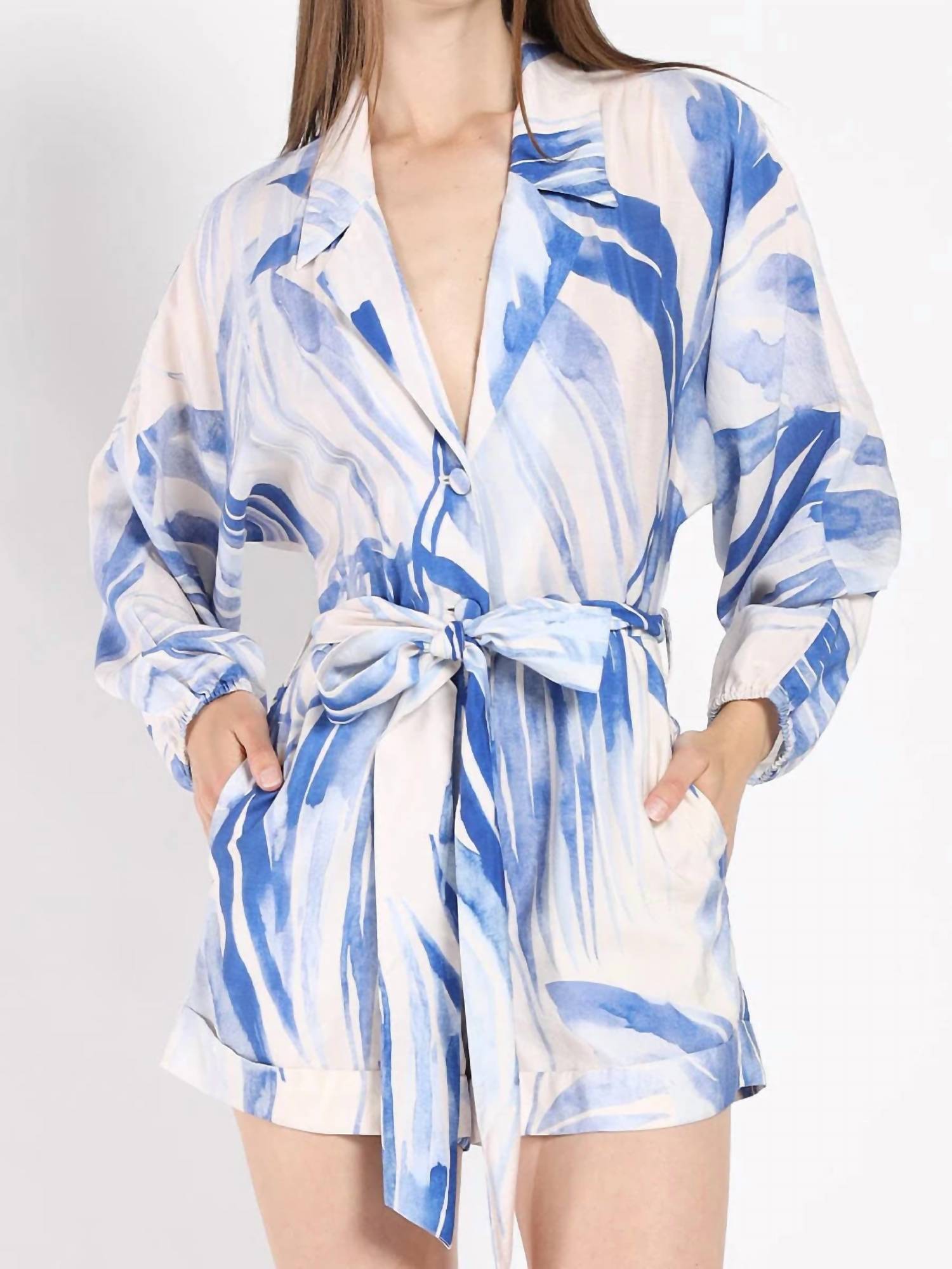 Gracia - Belted Jumpsuit With A Print