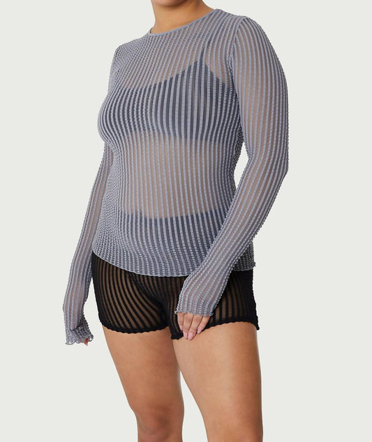 Find Me Now - Addison Mesh Long Sleeve Top