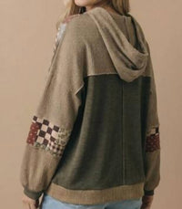 Haptics - Vintage Patchwork Hooded Shacket