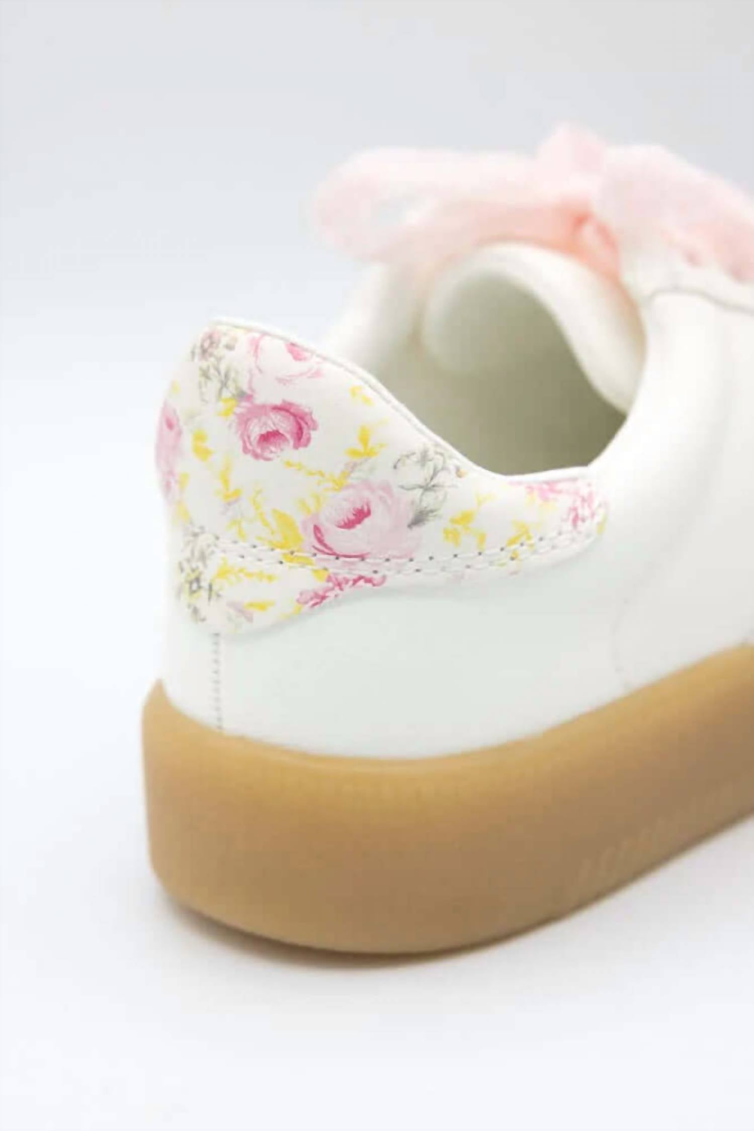 Mia - Women's Axel Floral Lace Ribbons Sneaker