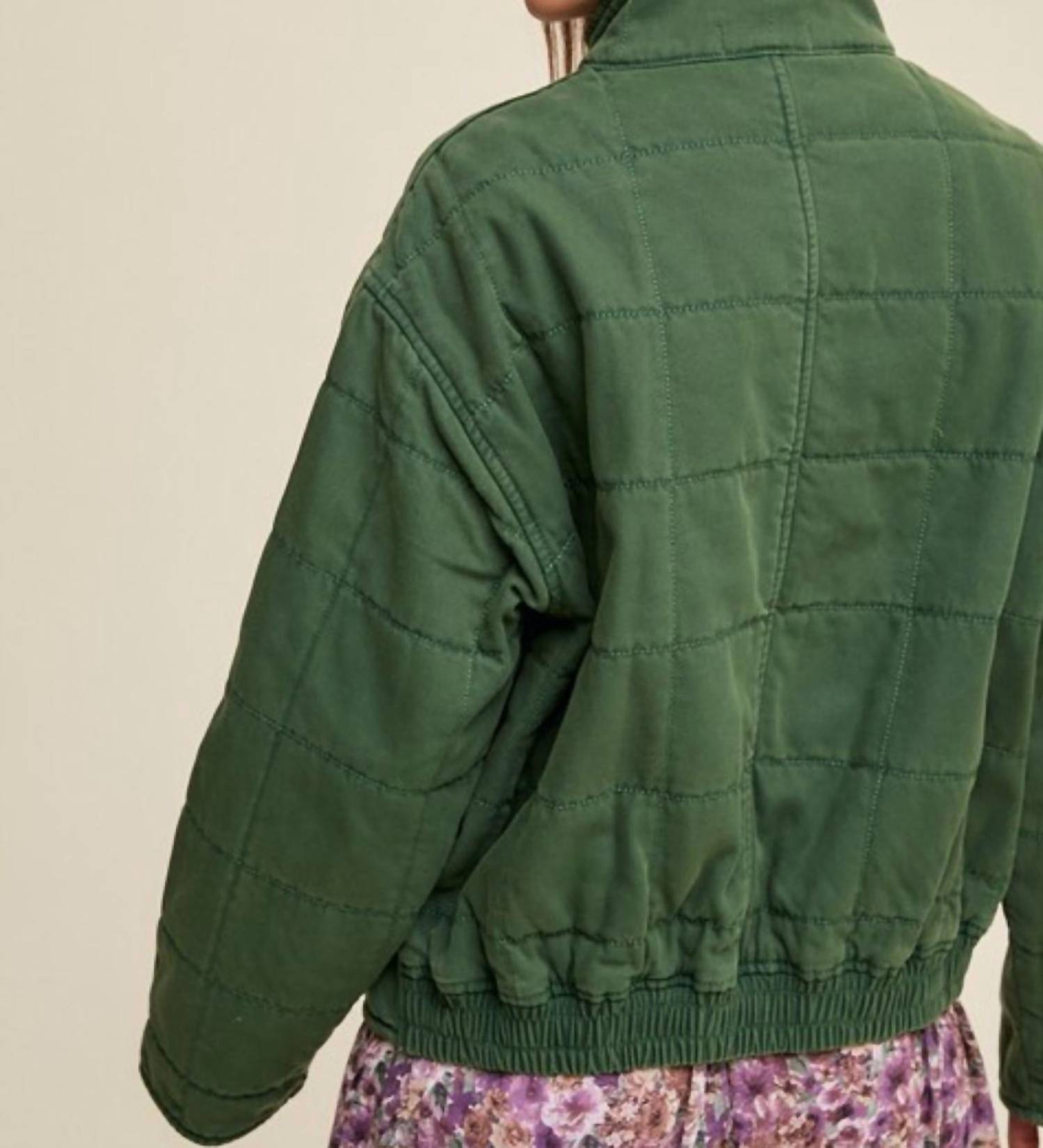 Listicle - Denim Quilted Jacket