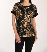 Frank Lyman - Casual Leopard Print Pullover Top