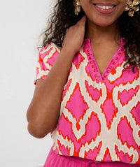 ESQUALO Telse Top in beads disco spark - women's blouse - alternate view