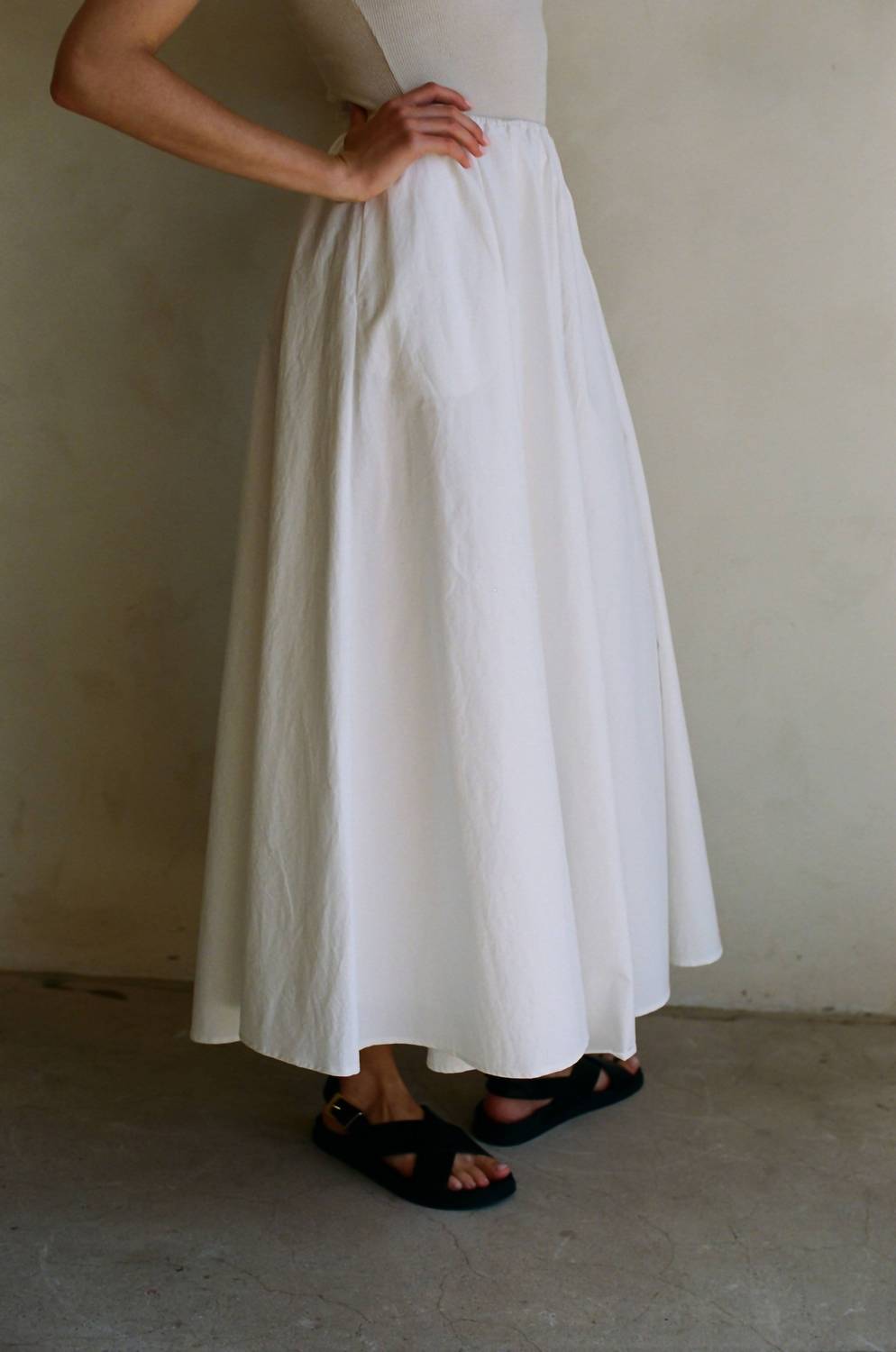 By Together - Woven Cotton Midi Skirt