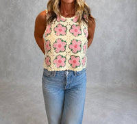 Urban Daizy - Floral Crochet Tank Top