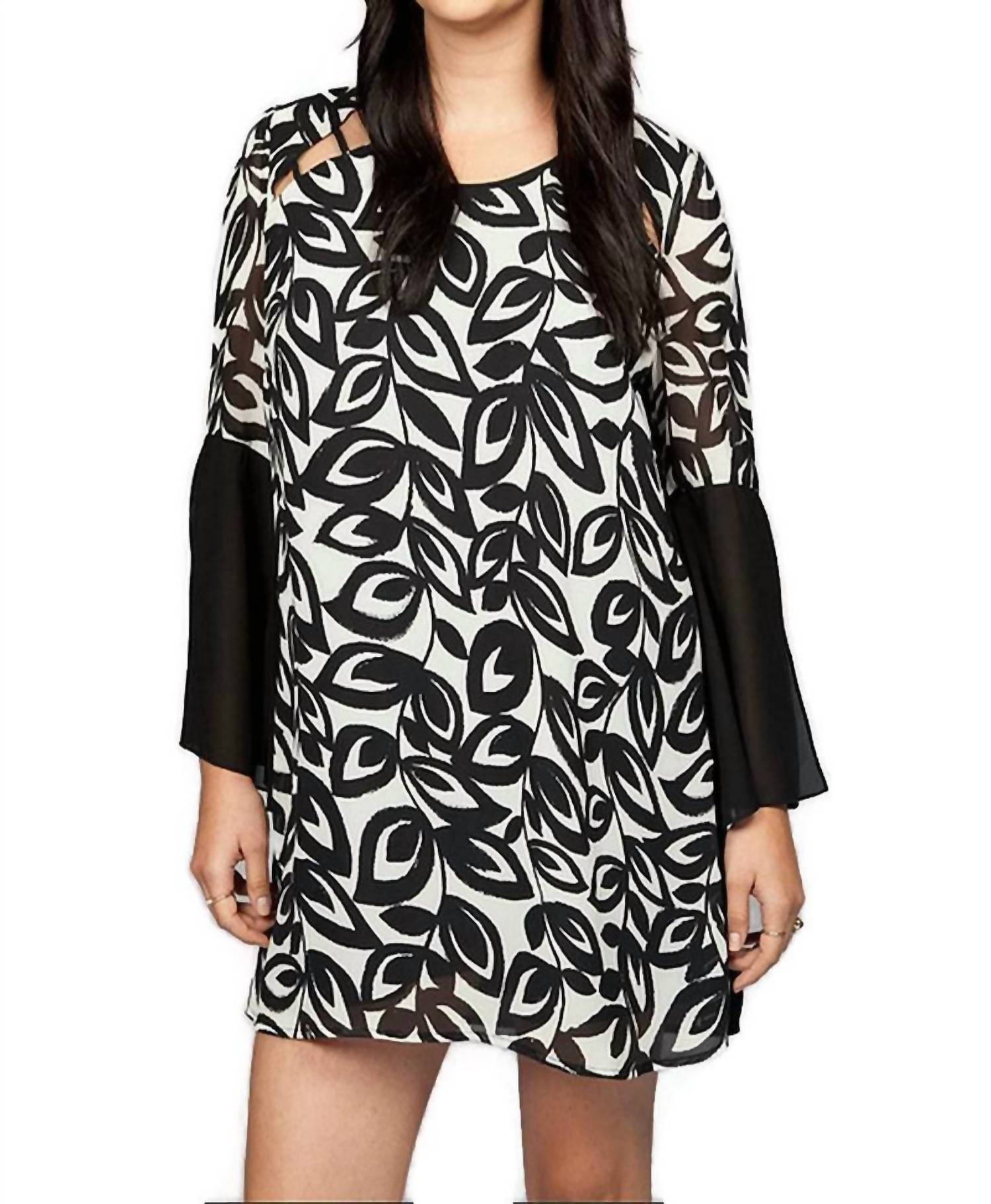 Umgee - Bell Sleeve Key Hole Dress