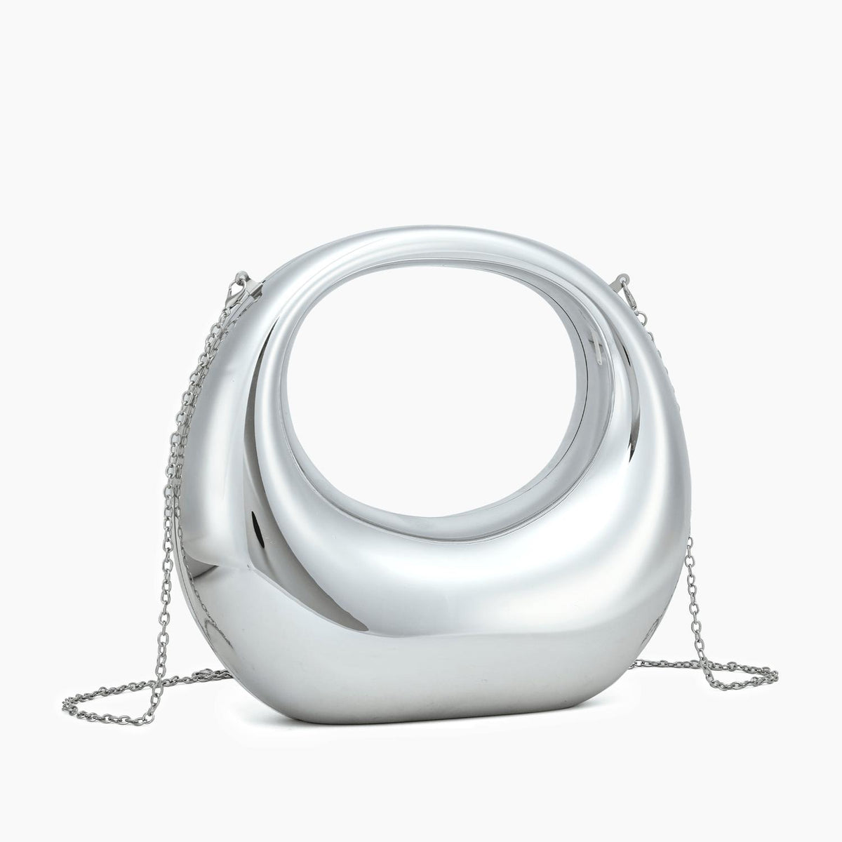 Like Dreams - Women's Moonlit Love Metallic Clear Clutch Bag