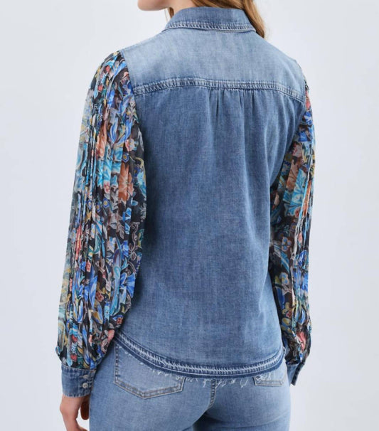 Fdj - Pleated Sleeve Chambray Shirt