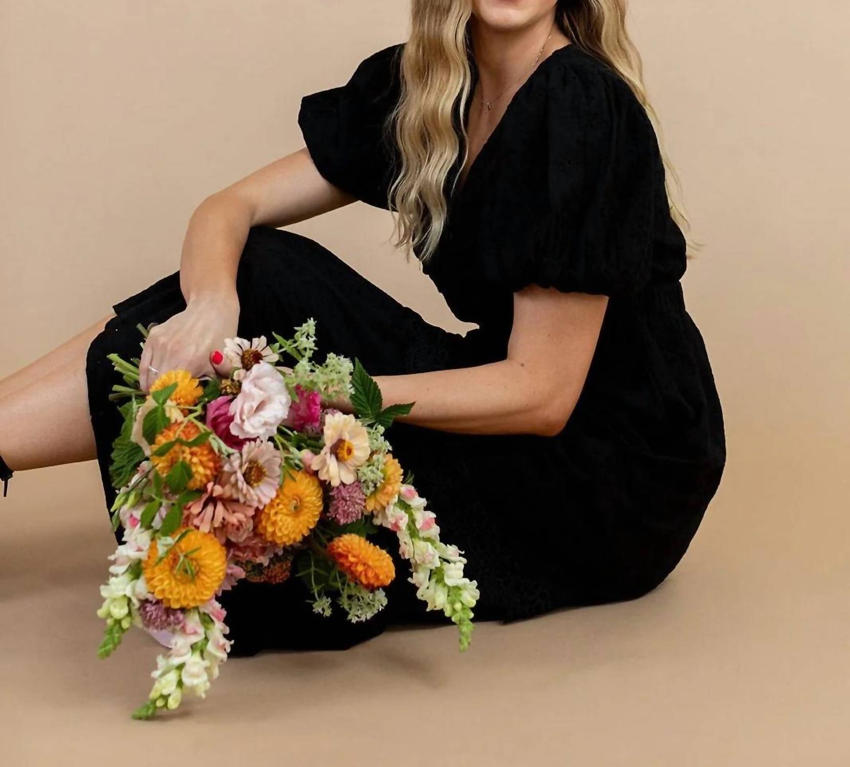 Polagram - Dani Eyelet Midi Dress