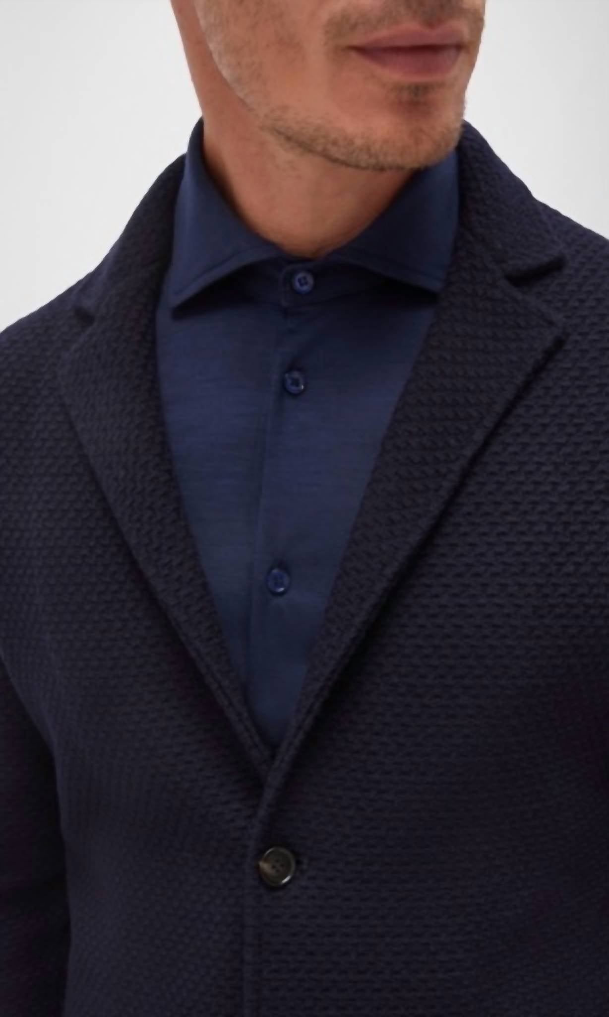 Maurizio Baldassari Men's Brenta Swacket in navy - men's jacket - alternate view