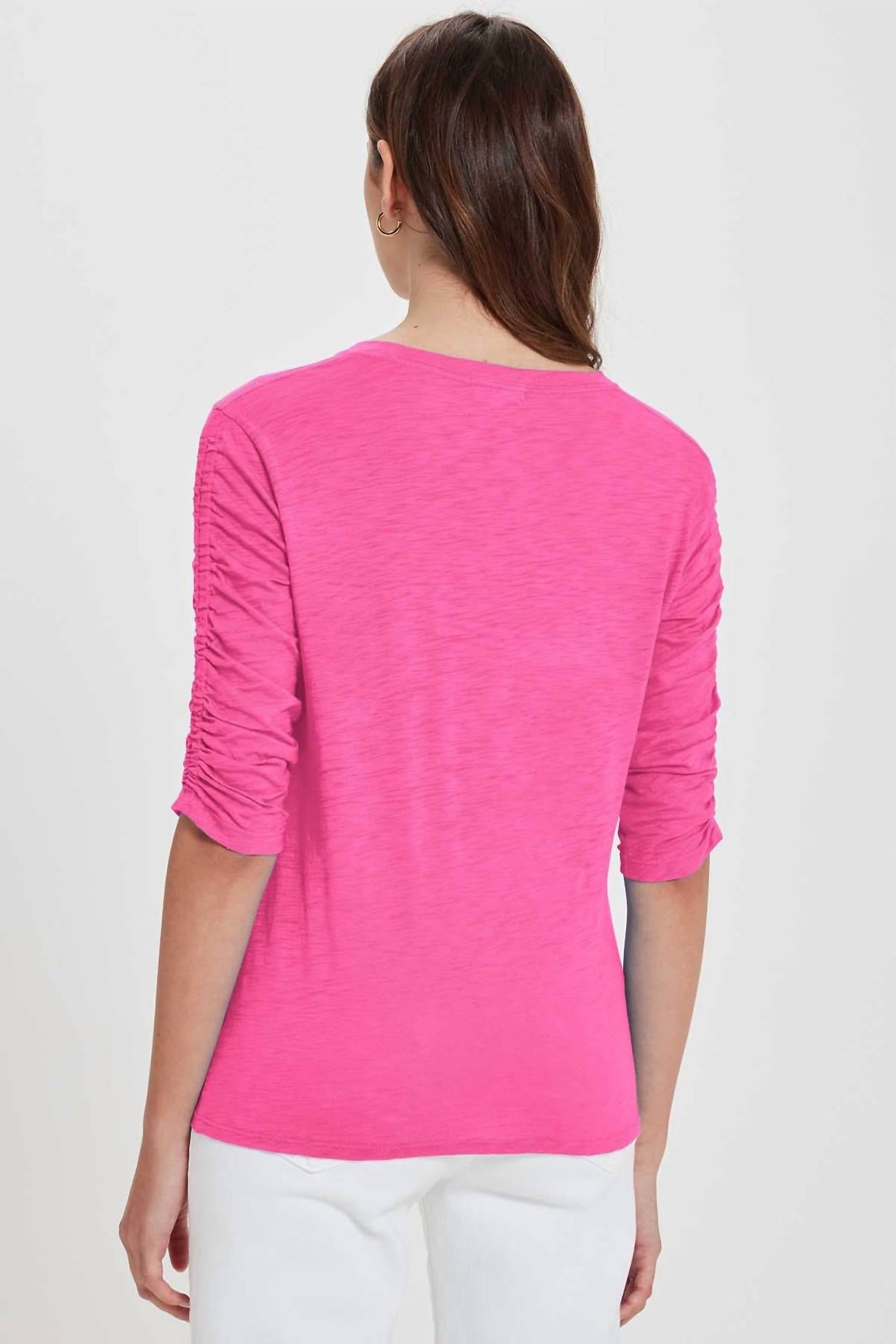 Goldie Tees - Ruched Half Sleeve Tee