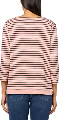Multiples - Three Quarter Sleeves Striped Blouse