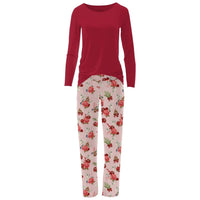 Kickee - Women's Long Sleeve Relaxed Tee & Pajama Pants