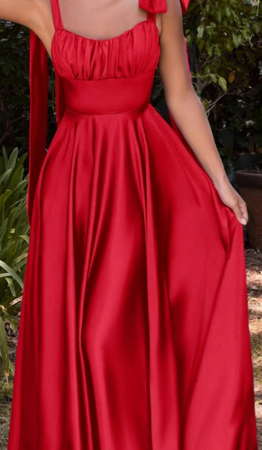 Ladivine - Bow Sleeve Formal Dress