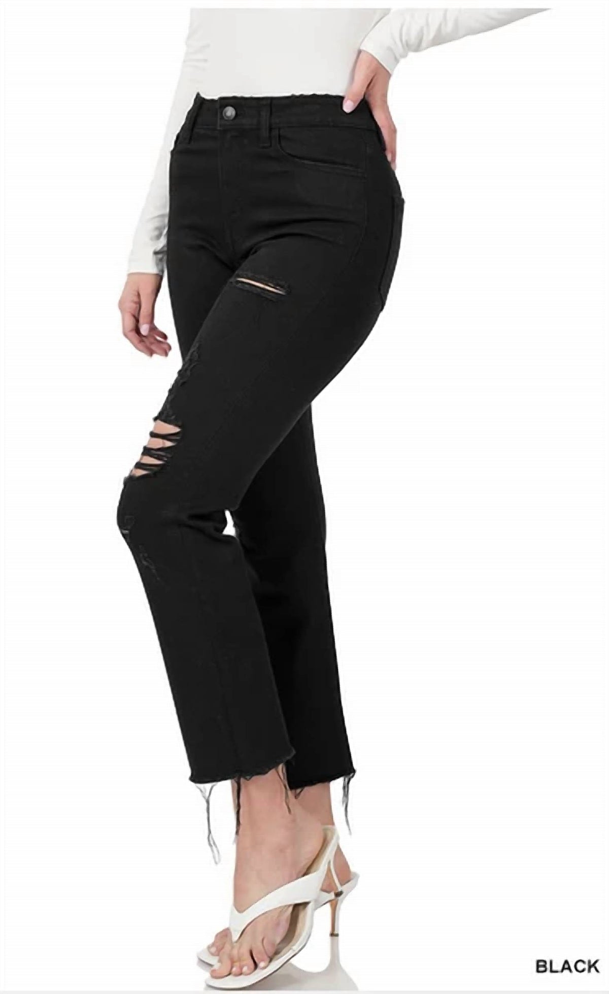 Zenana - Cropped Skinny Jeans