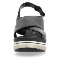 Rieker - Women's Cross Strap Wedge Sandals