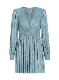 Sabina Musayev - Golda Longsleeve Pleated Mini Dress