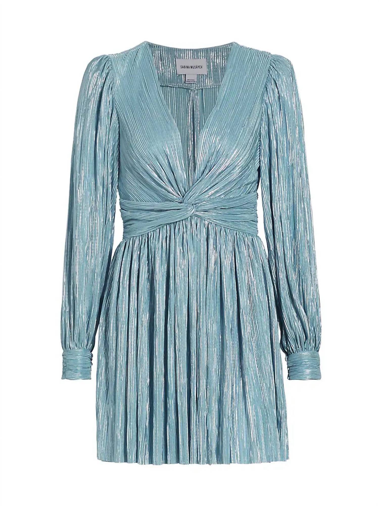 Sabina Musayev - Golda Longsleeve Pleated Mini Dress