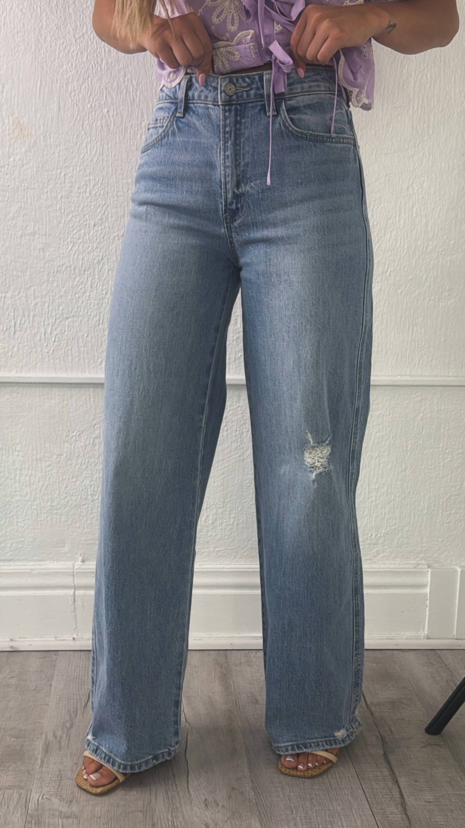 Vervet By Flying Monkey - Knix High Rise Wide Leg Jean