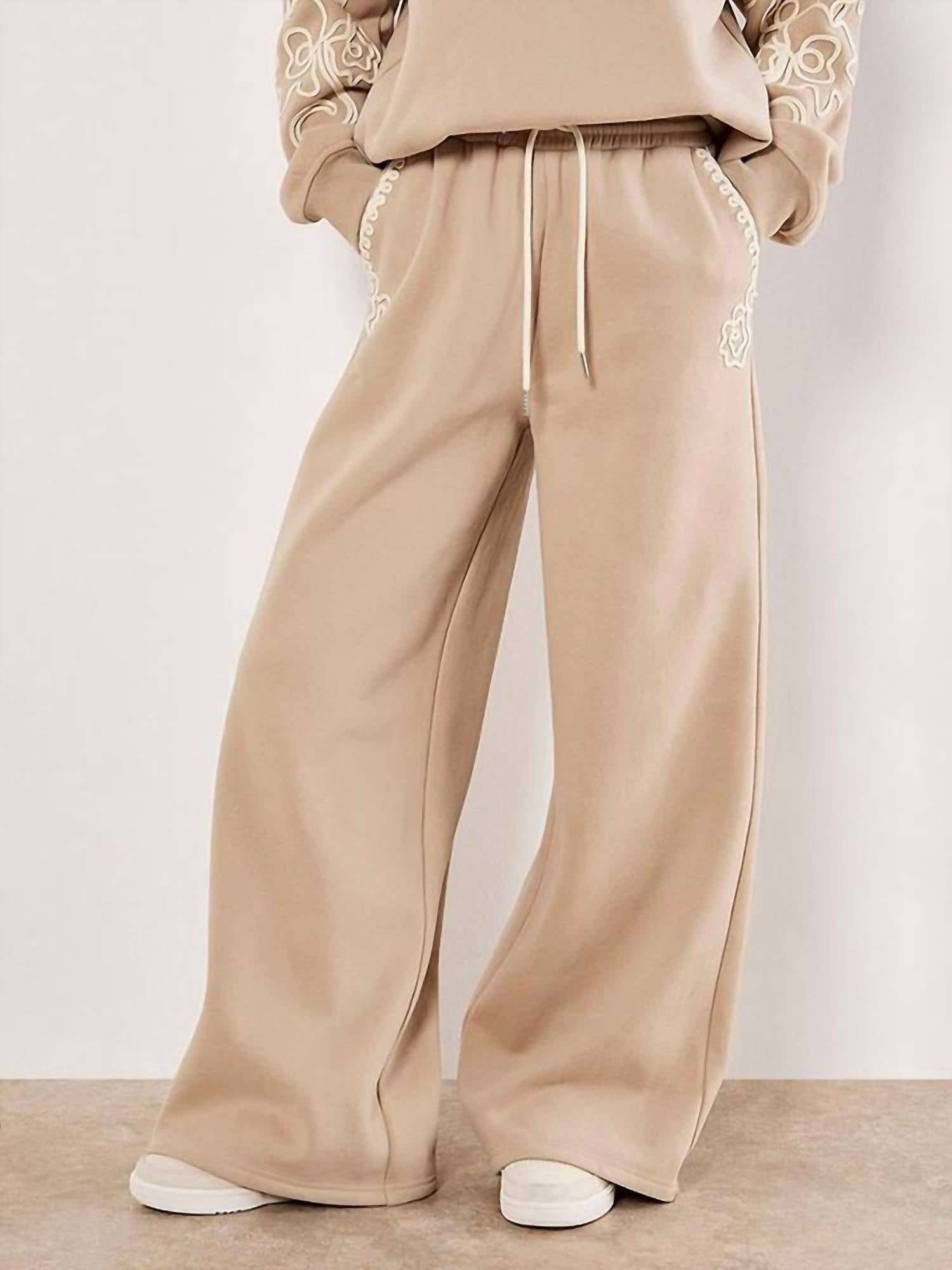 Apricot - Cornelli Embroidered Trouser