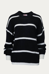 COZY STRIPED KNIT SWEATER