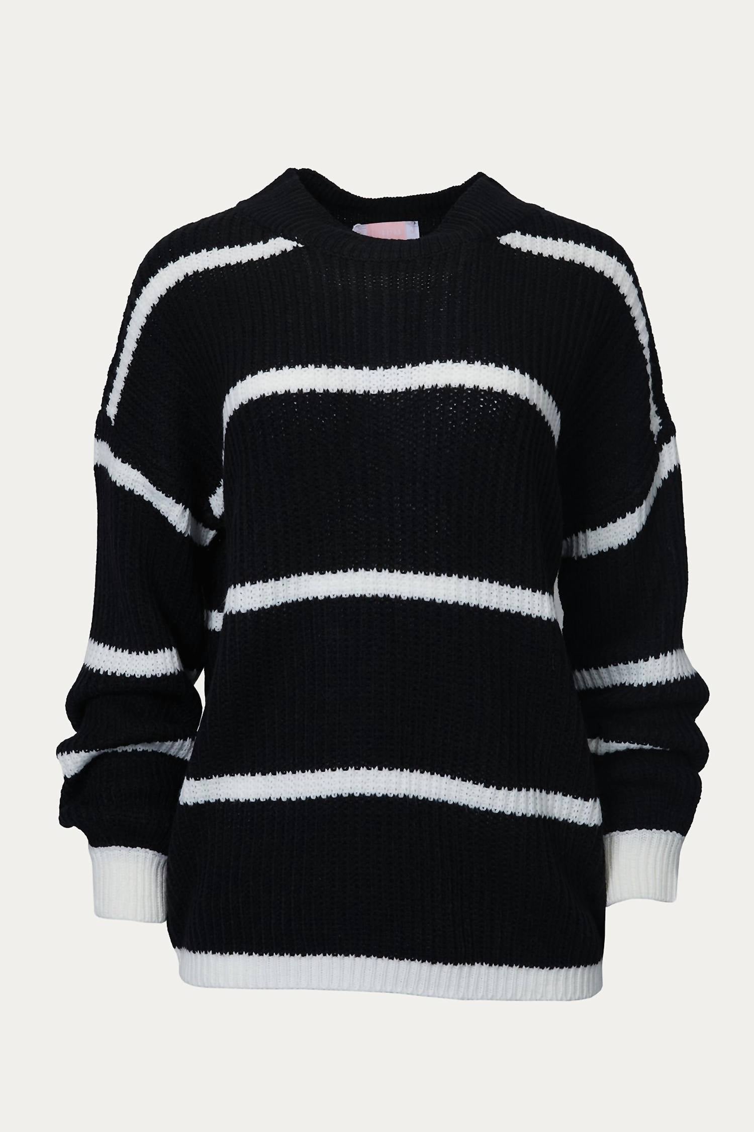 COZY STRIPED KNIT SWEATER