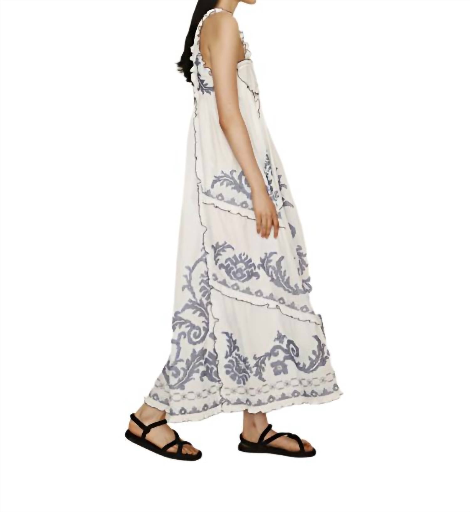 Alemais - Hazel Smocked Embroidered Dress