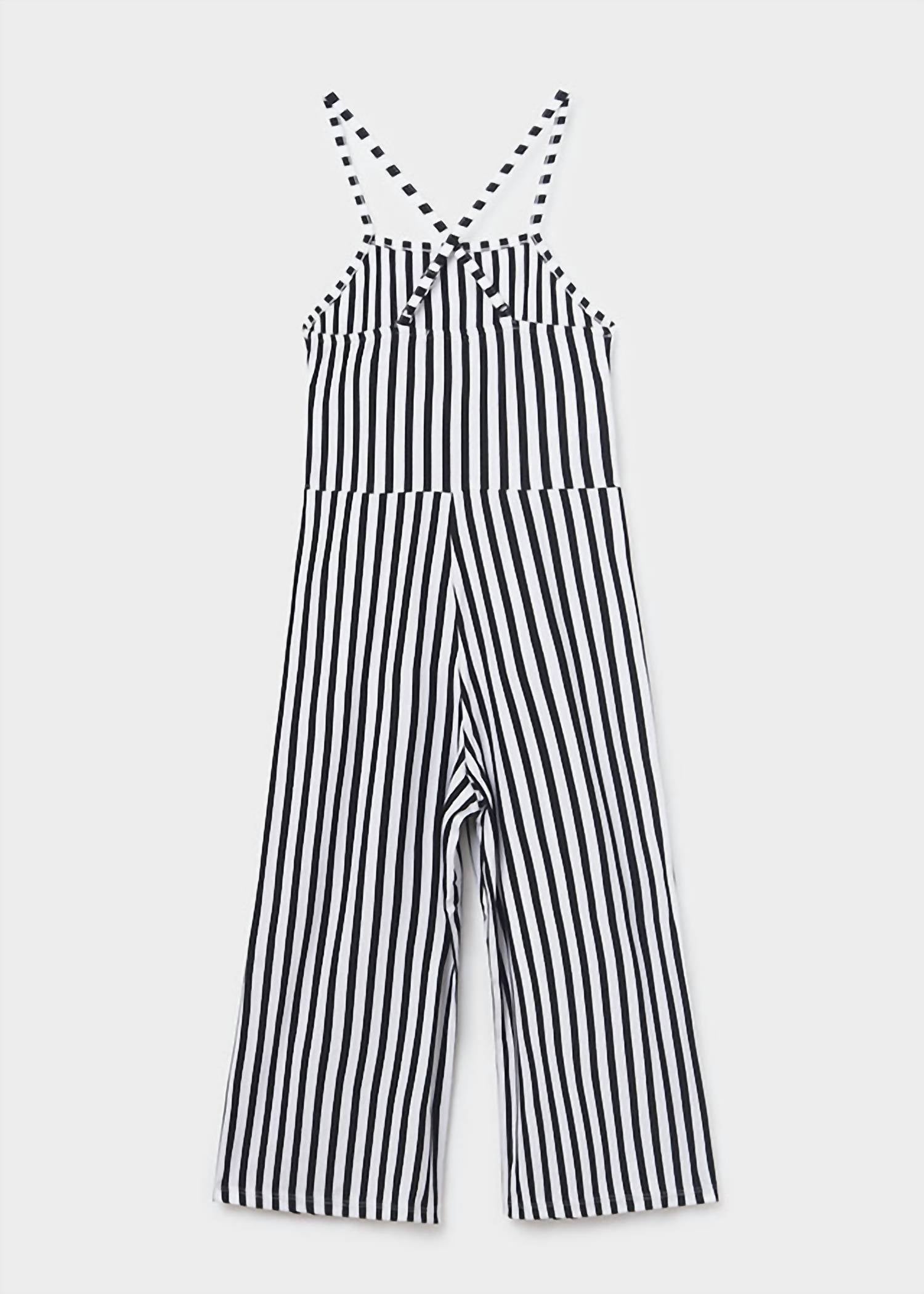 Mayoral - Kids Stripes Tie Waist Jumpsuit