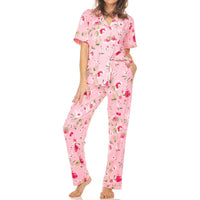 Flora Nikrooz - Women's Printed Notch Collar Pajama Set