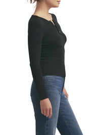 Favorite Daughter - Henley Ribbed Long Sleeve Top