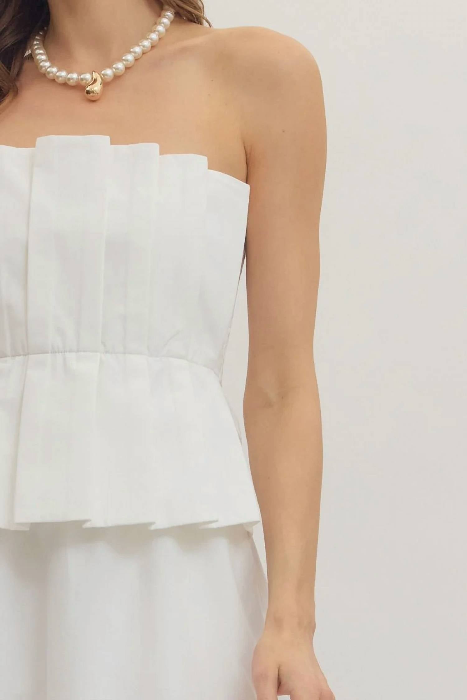 Entro - Corinne Strapless Midi Dress