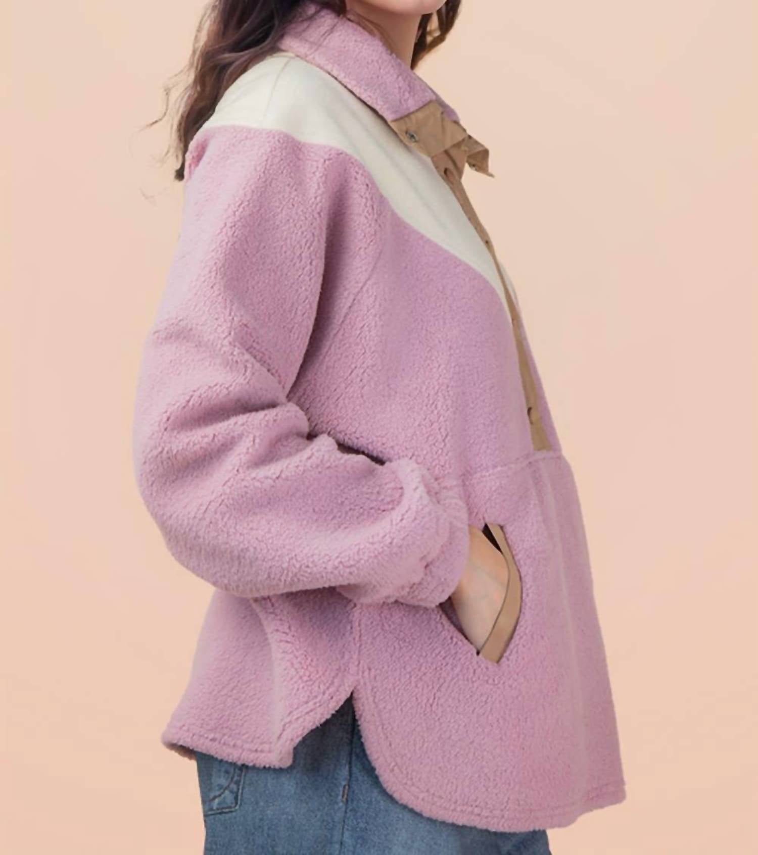 Very J - Cozy Oversized Fleece Pullover Sweatshirt