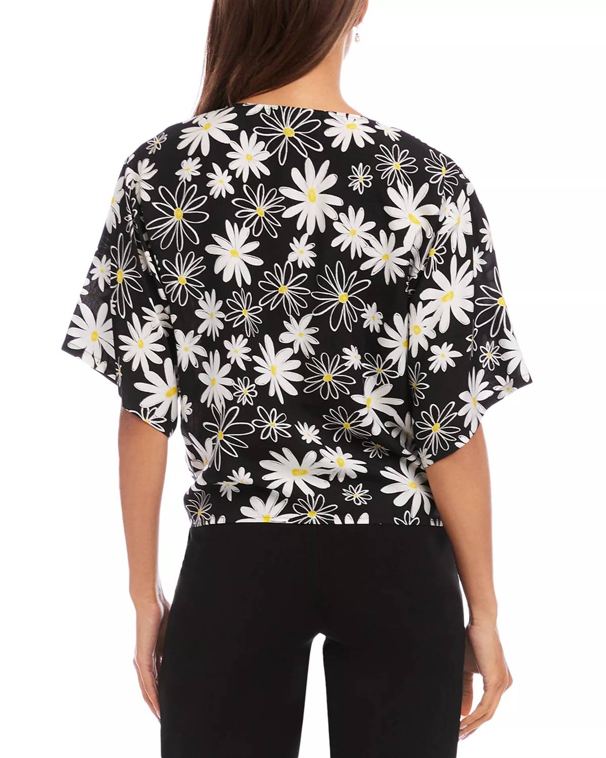 Karen Kane - Fenix Flutter Sleeve Tie Front Top