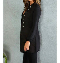 Venti6 Long Sergeant Pepper Jacket in black - women's jacket - alternate view