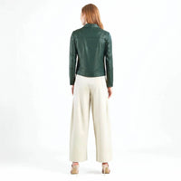 Clara Sunwoo - Liquid Leather Moto Jacket