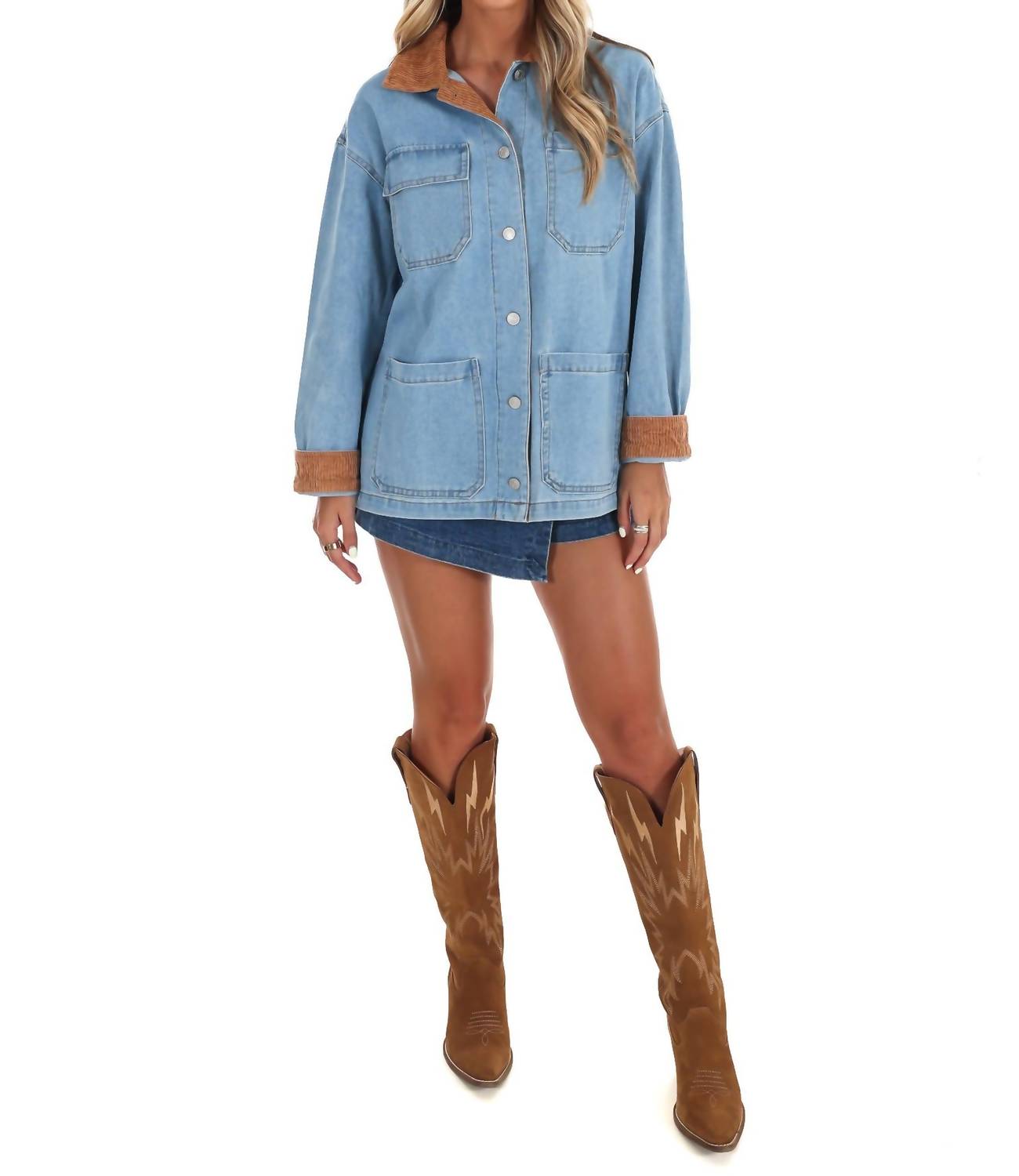 She + Sky - Timber Trail Denim Barn Jacket