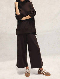 Z Supply Scout Luxe Rib Wide Leg Pants in brown - women's pants