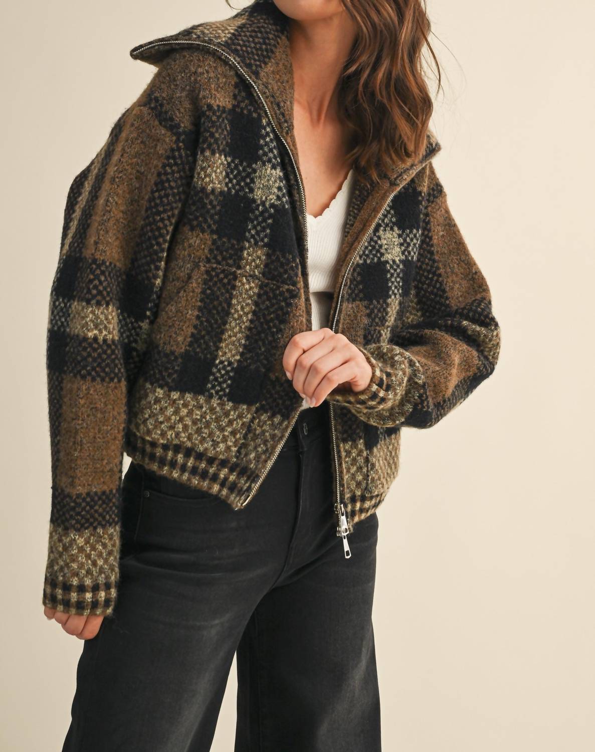 Anniewear - Womeno's Fuzzy Sweater Jacket